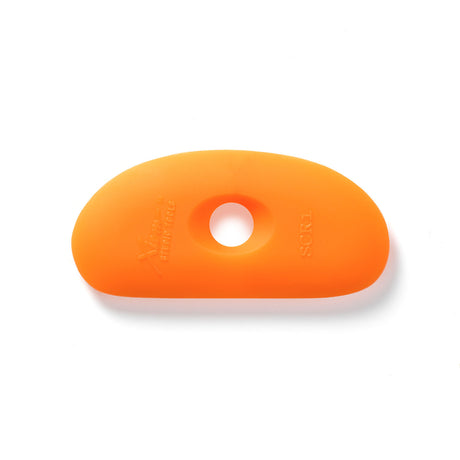 Xiem Tools Soft Orange Silicone Clay Rib 1 SCR1-O-10193 Bhoomi Pottery 1-O-10193 Bhoomi Pottery