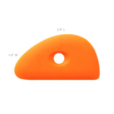 Xiem Tools Soft Orange Silicone Clay Rib 4 SCR4-O-10196 Dimensions Bhoomi Pottery 2